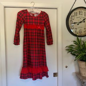 Girls Laura Dare Red Plaid Nightgown